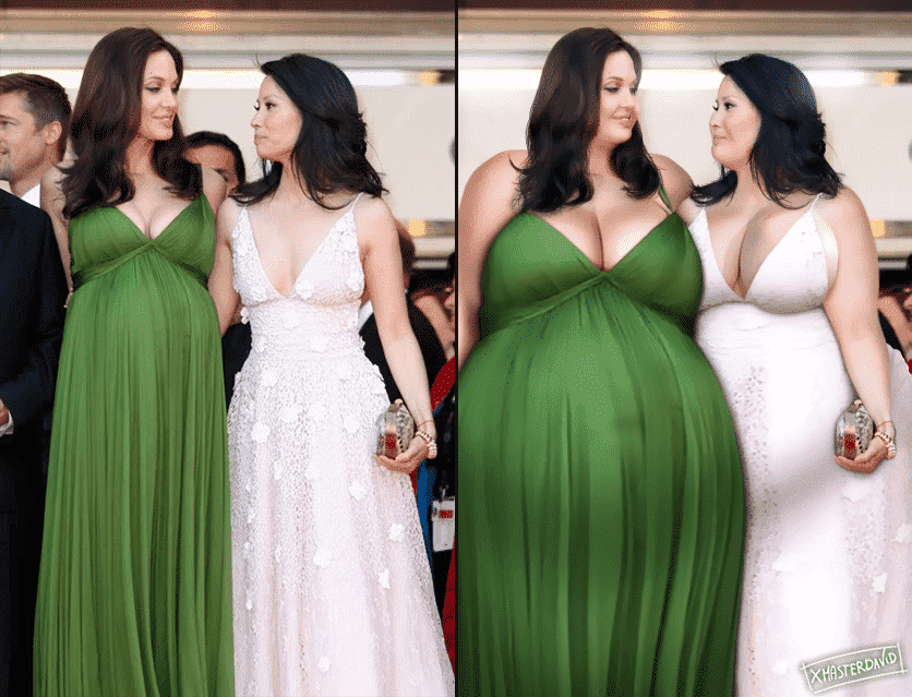 Celebrities look as plus size (19)