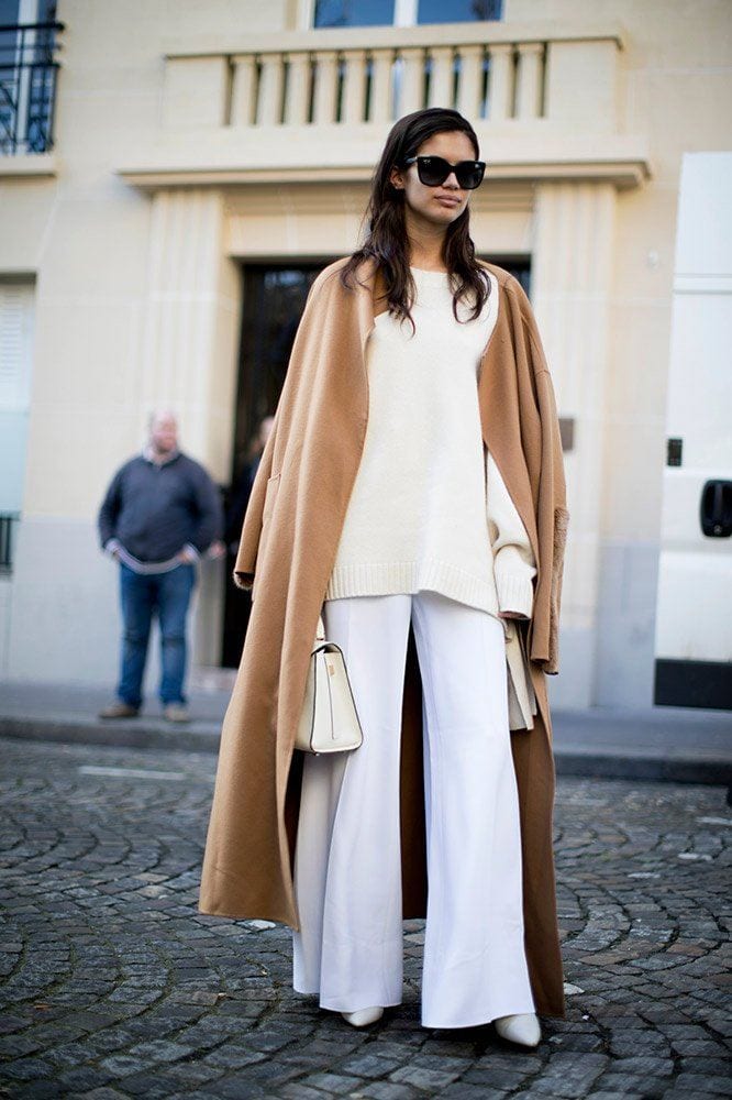 street-style long coat sweater