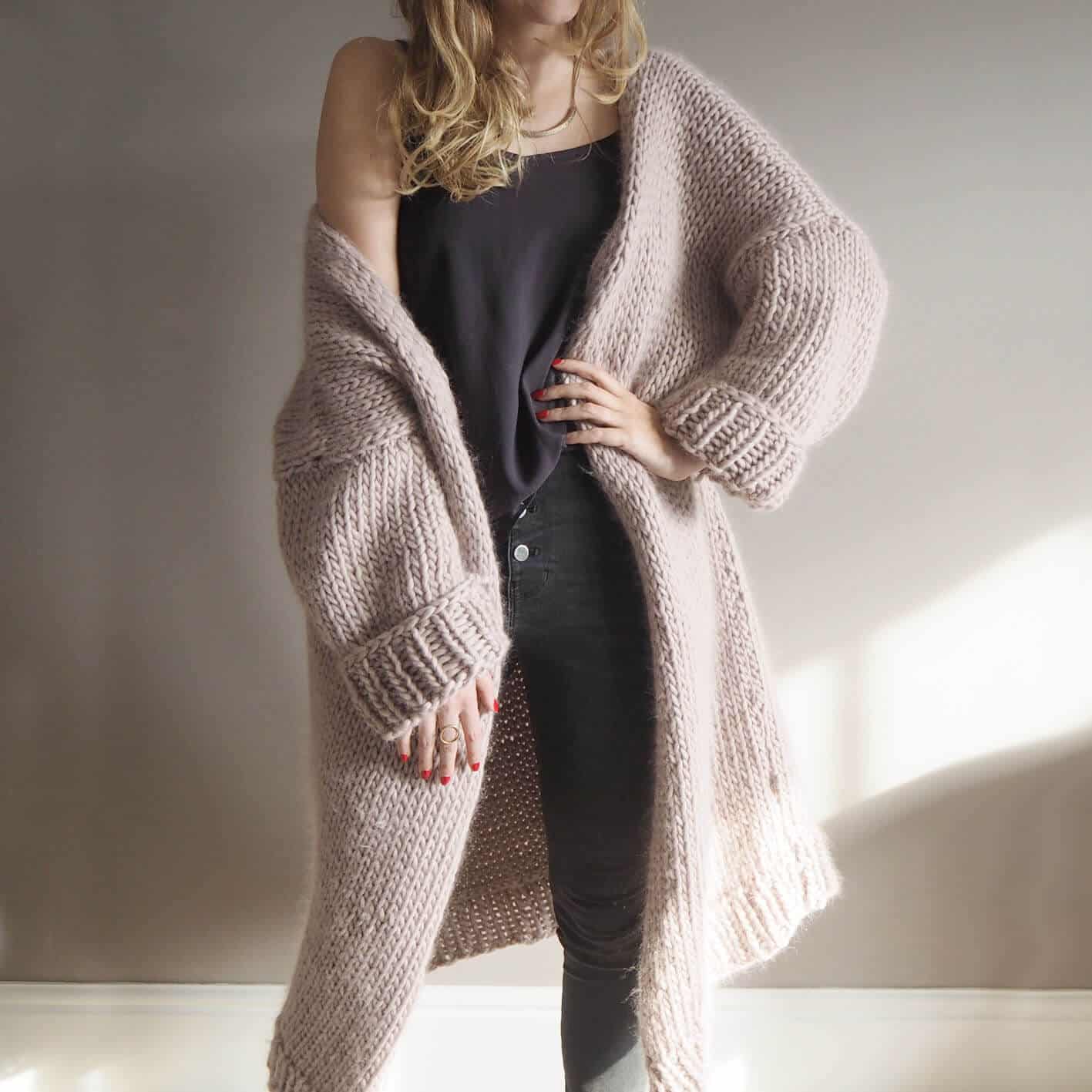 over-sized thick cardigan