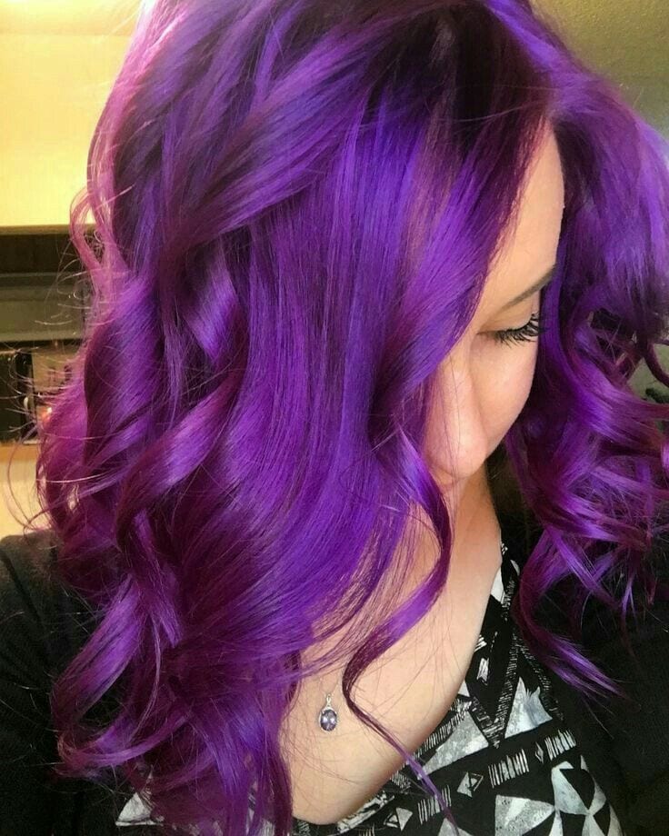 Bright Purple Tone Shade hairstyle