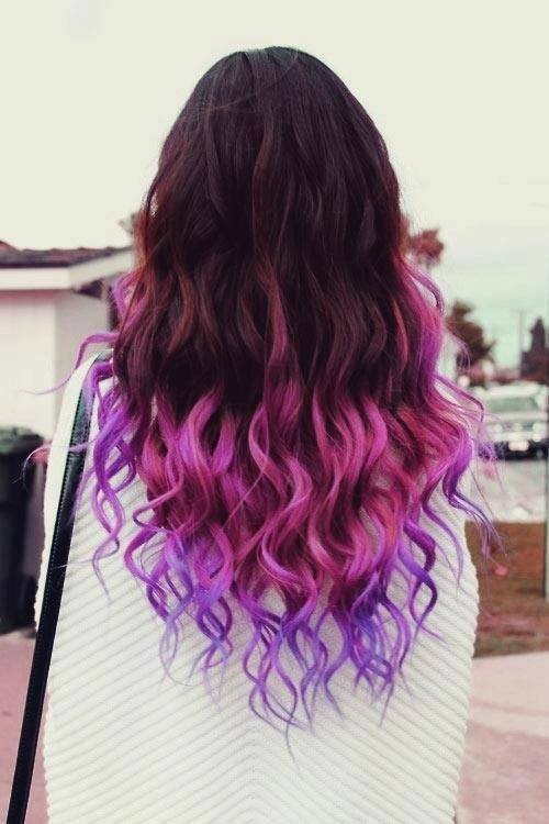 Curled Purple Hairstyle