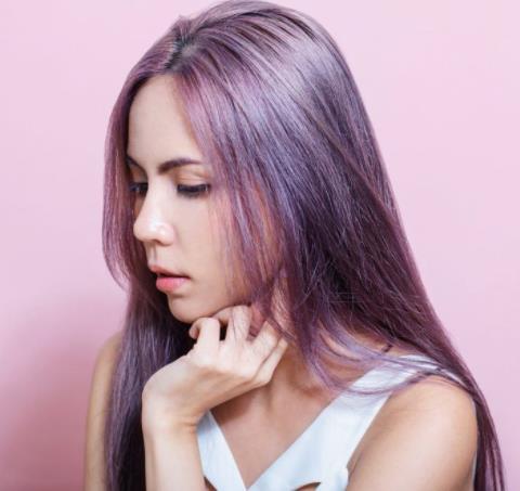 Dusty Purple Shade hairstyle