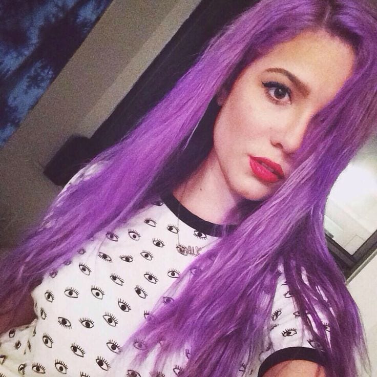 Frizzy purple Hair