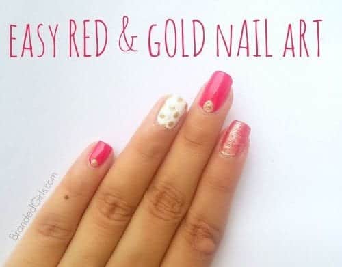 How do add a Gold Bling to your Nail Art