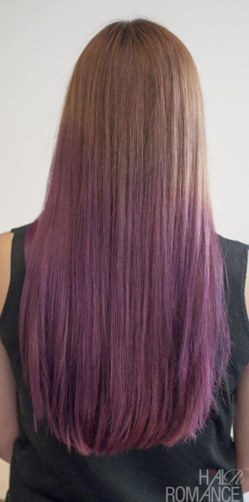 purple Ombré hairstyle