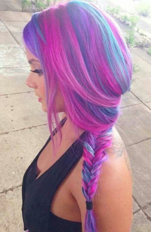 Mixed Color braid hairstyle