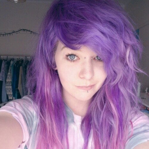 Emo Hairstyle for purple hair