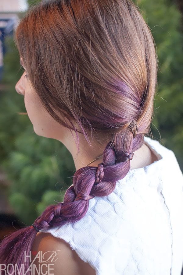 Purple Hairstyle for Brunettes