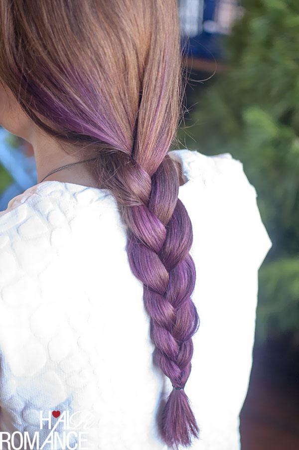 Purple shade in Braid Hairstyle