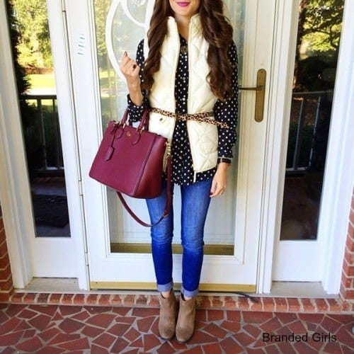 Outfits with Puffer Vest-20 Ways to Wear Puffer Vest Fashionably