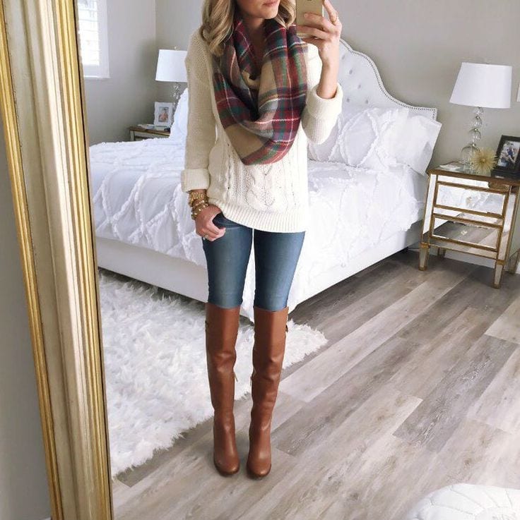 18 Outfit Ideas to wear brown boots (18)