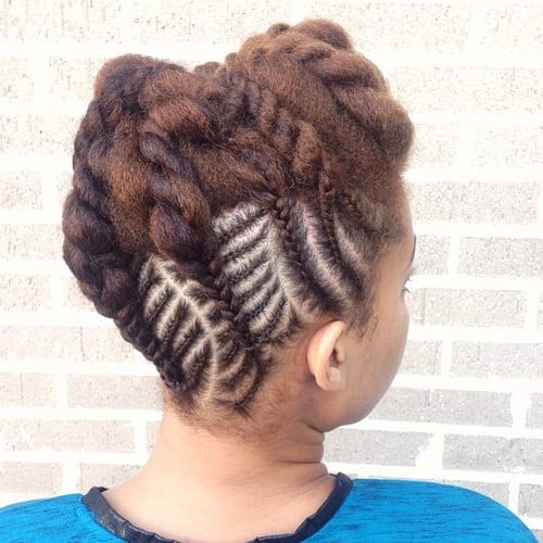 #19 - Cornrows and Twists Updo