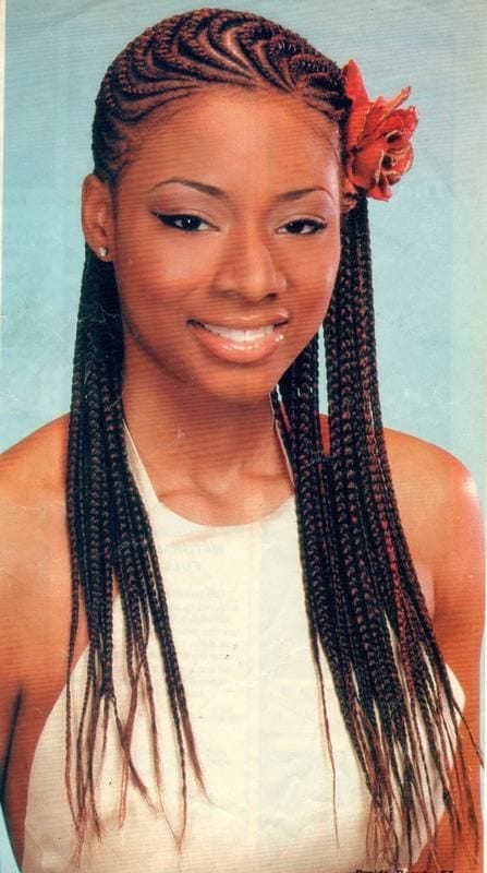 #18 - Cornrow Long Hairstyle