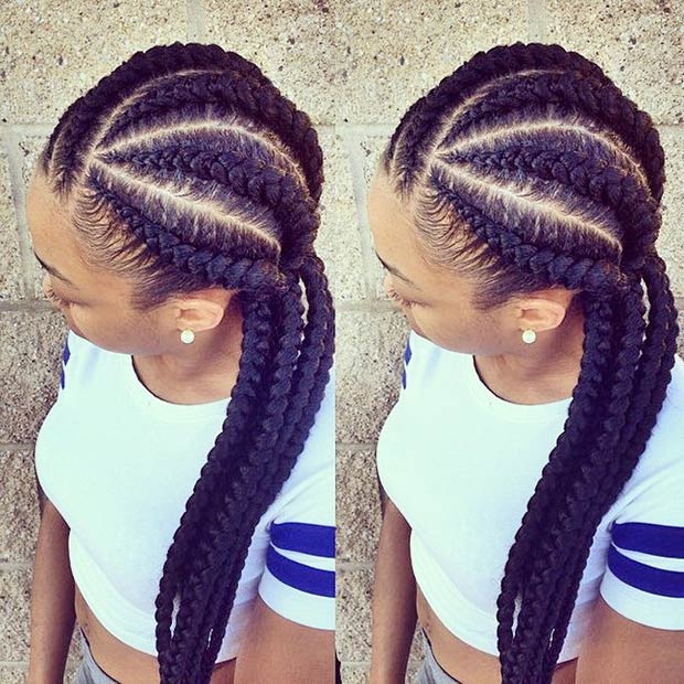 #5 - Afro-inspired Cornrow Style