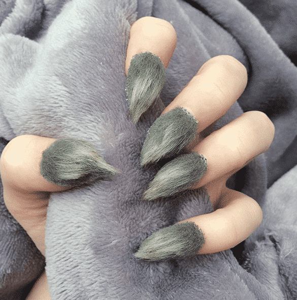 #2 - Gorgeous Furry Nails Idea