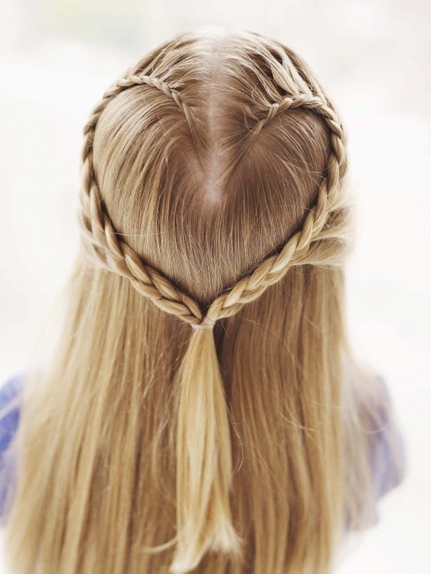 #10 - Heart Braided Stunning Hairdo for Round-faced Ladies