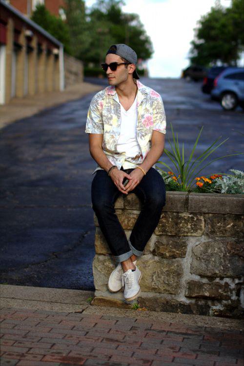 floral pattern shirt