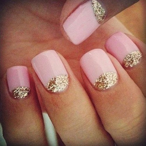 Glittery-Pink-Nail-Art-Design