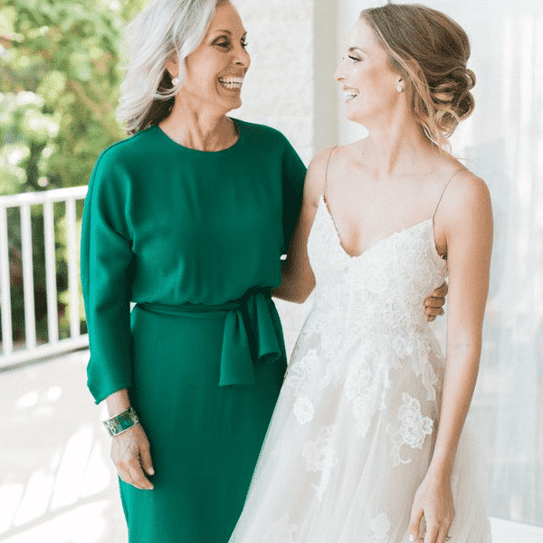 emerald wedding gown