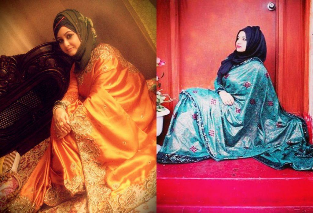 Saree and Hijab Combination