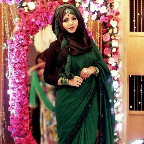 Fancy Wedding Saree for Muslim Brides