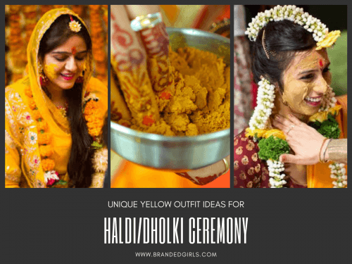 yellow wedding outfits ideas for haldi