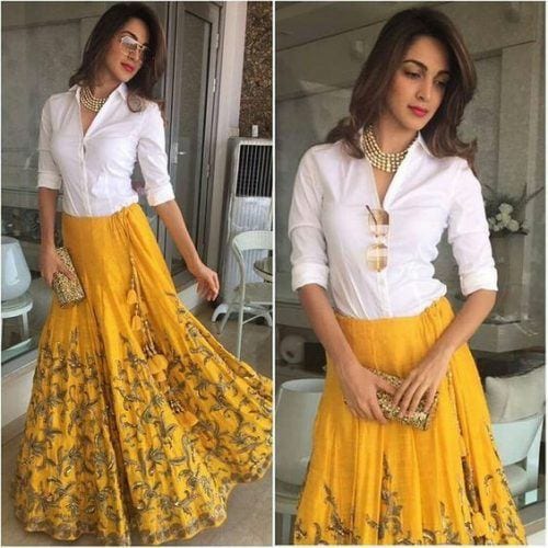 yellow wedding outfits ideas for haldi