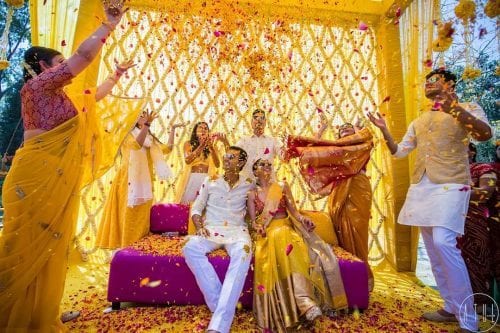 yellow wedding outfits ideas for haldi