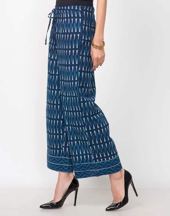 Stylish Bell bottoms made of Dabu Print