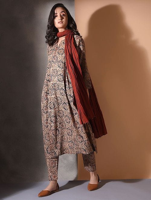 Kalamkari printed simple shalwar kameez