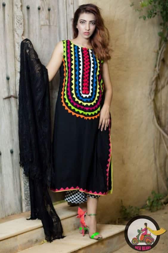 traditional ralli work Elegant dress