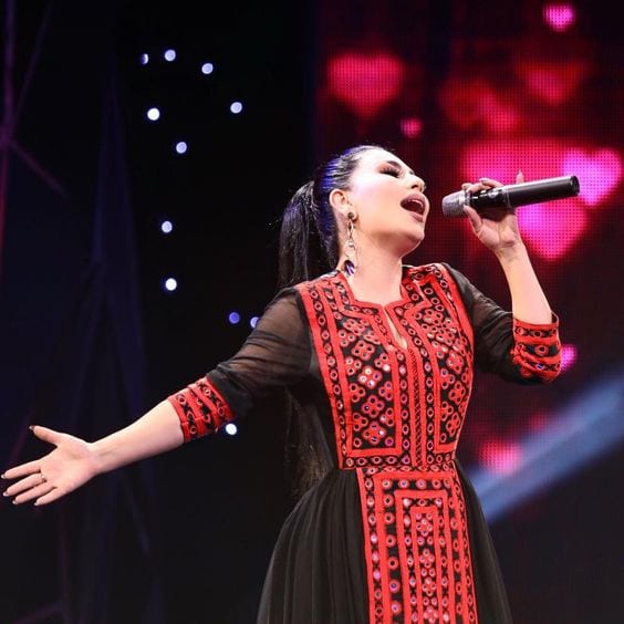 typical Traditional Balochi dress worn by local singer