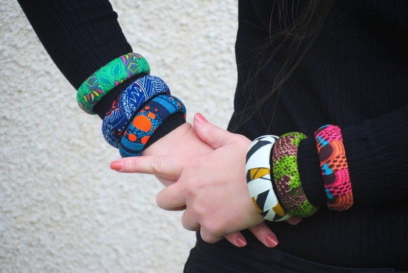 ankara printed bangles