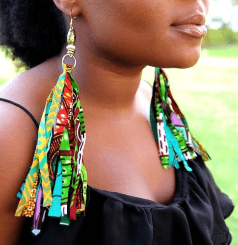 ankara print earrings