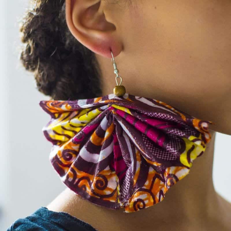 ankara print earrings