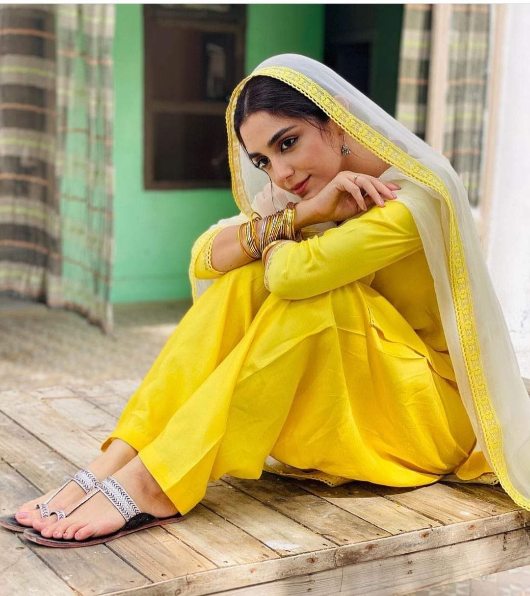 maya ali in yellow outfit 