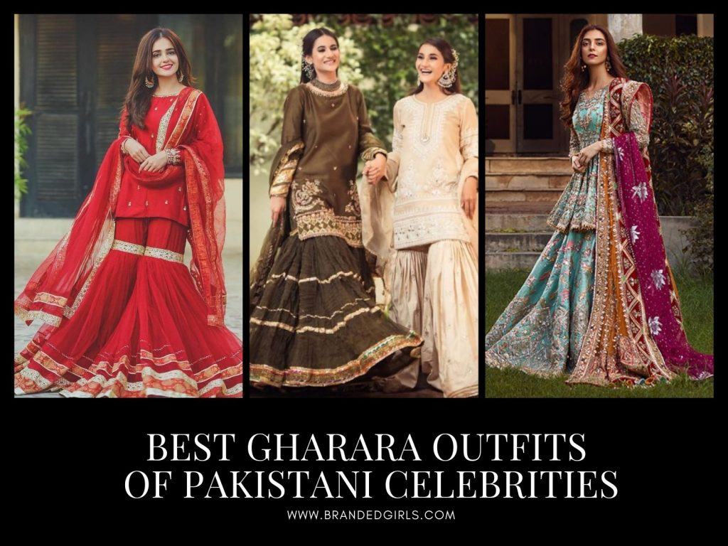 pakistani celebrities gharara outfits