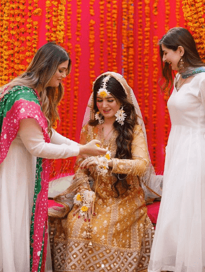 yellow bridal outfits