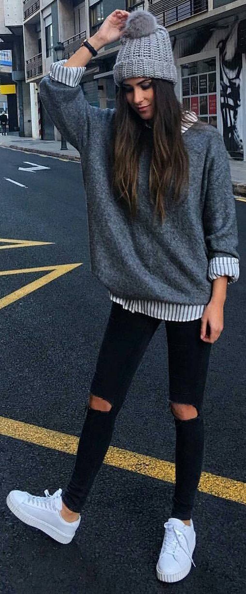 Sweater Outfits for Skinny Girls 7