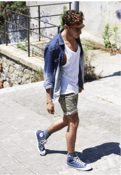 Skinny Men Shorts Outfits