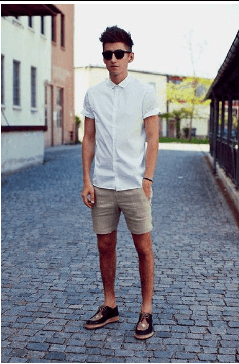 Skinny Men Shorts Outfits