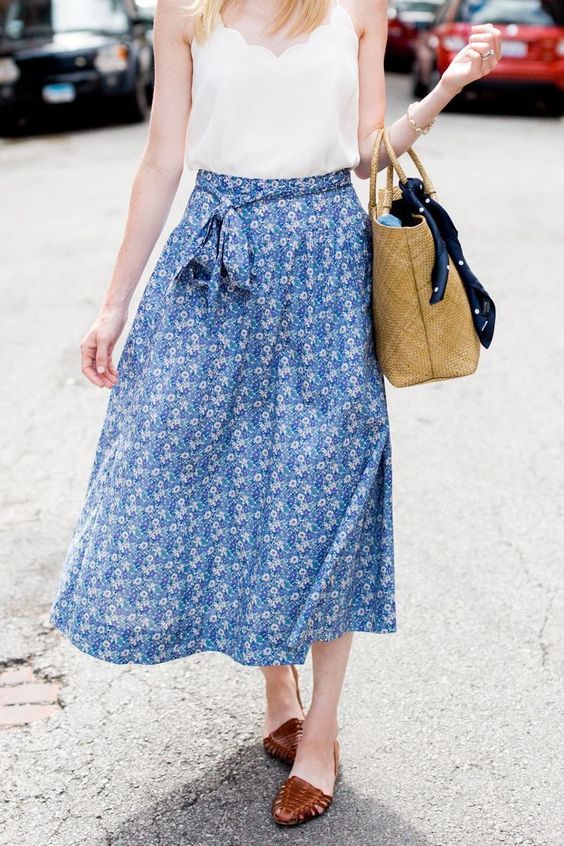 summer skirt outfit