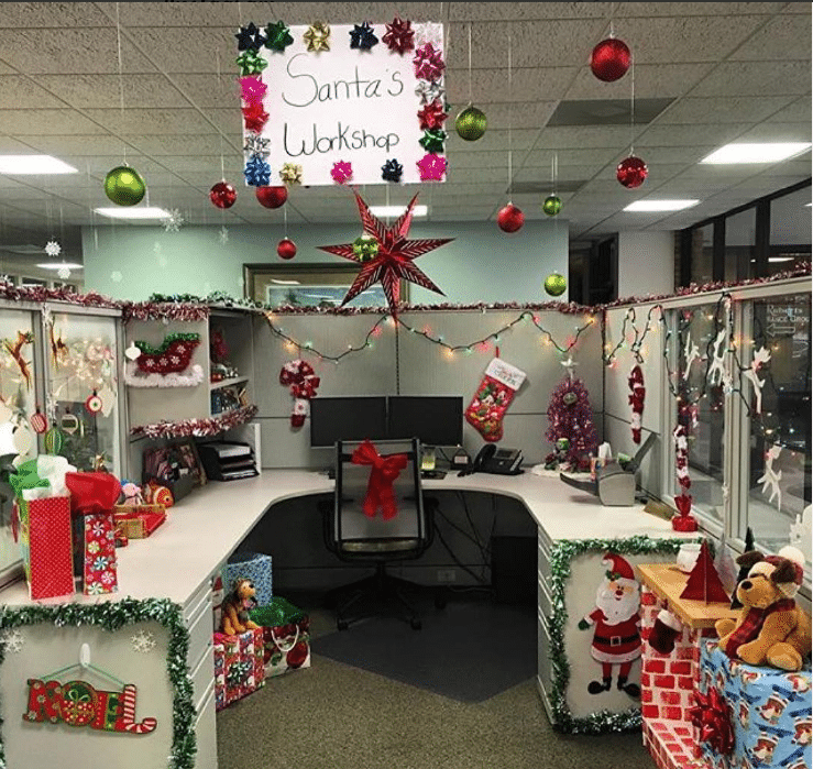 Christmas Cubicle Decoration Ideas