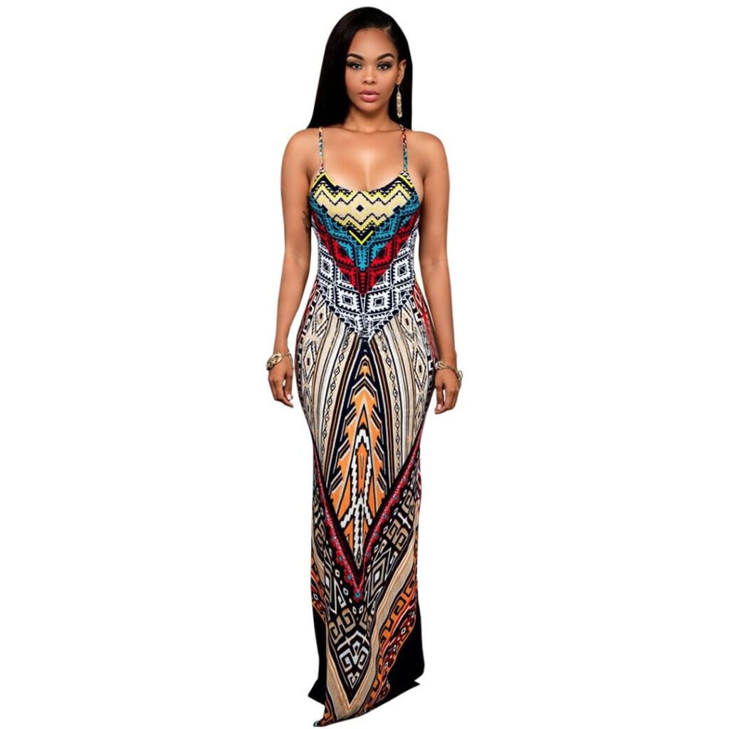 Dashiki Maxi Dresses For Girls