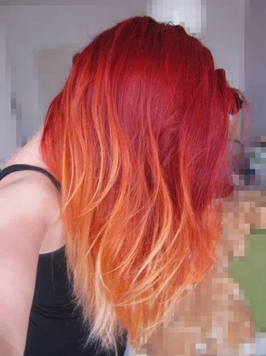 Red Orange Ombre Hair