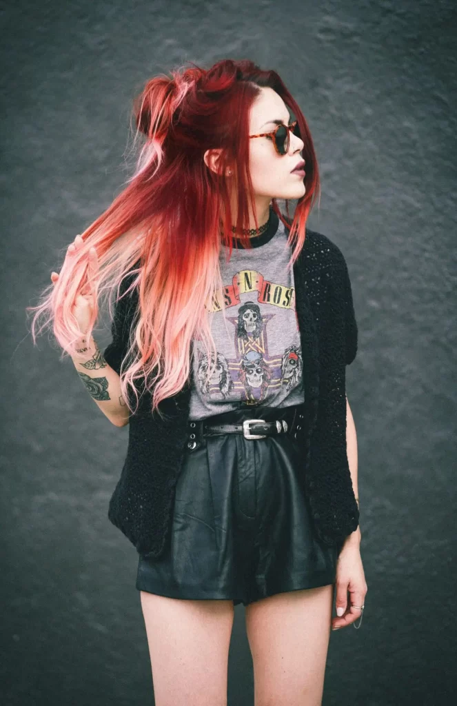 Red Orange Ombre Hair