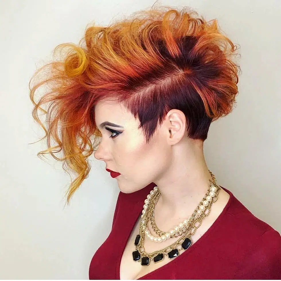 Red Orange Ombre Hair