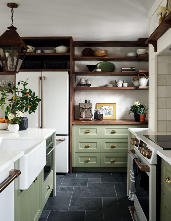 green kitchen ideas