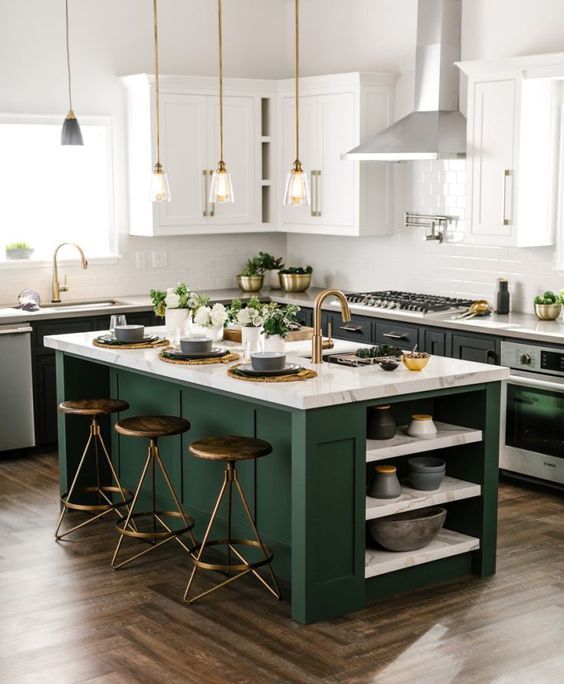 green kitchen ideas